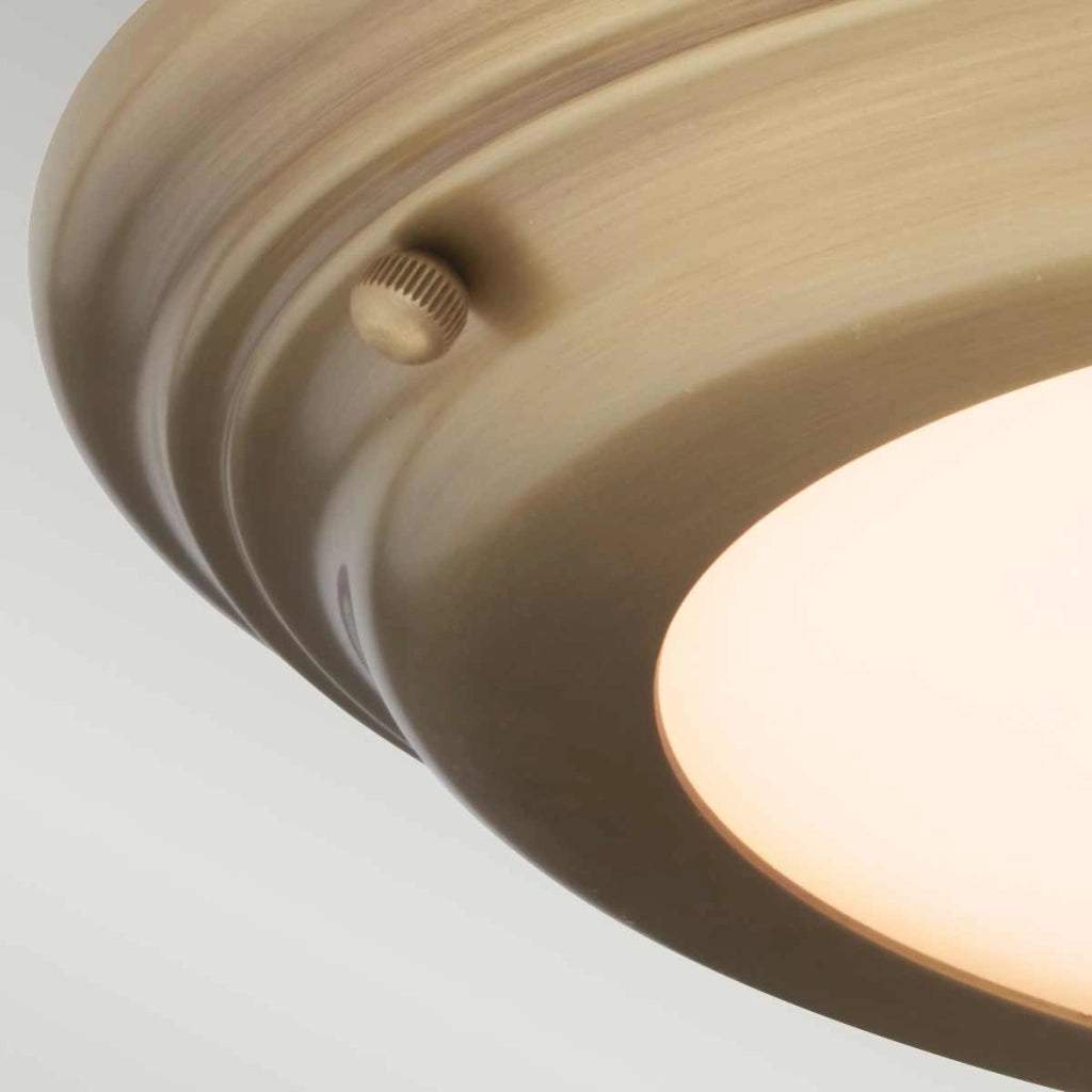 Plafoniera bagno Welland tonda 36cm LED 25W ottone anticato