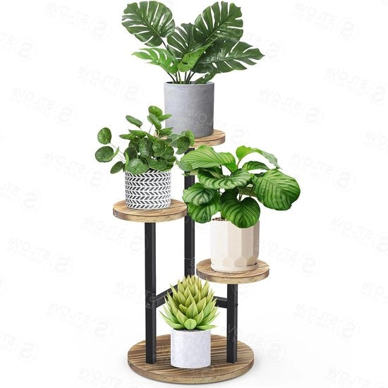 Bloemrekken a angolo con Multi Strati - Plantenrek - Legno e Metallo - 3 Strati