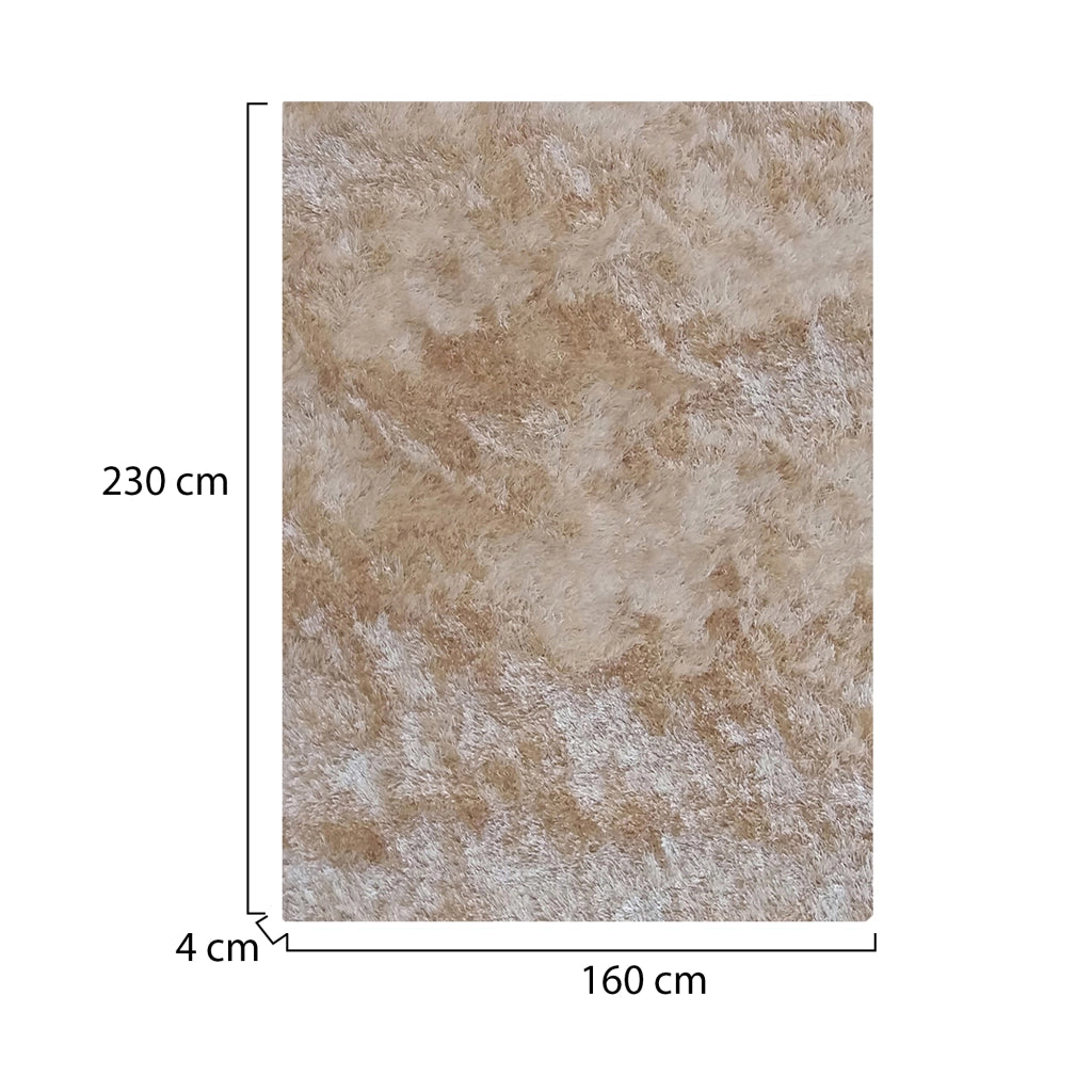 Latipa, Tappeto Altezza Pelo 35 mm 100% Poliestere, 230x160 cm Bianco Latte