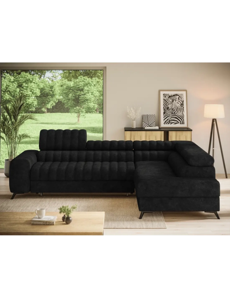 Divano angolare collezione KANEDOJO colore Nero