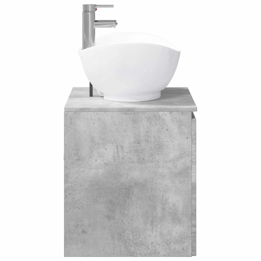 Set di mobili per il bagno Grigio Cemento Legno ingegnerizzato 3404343