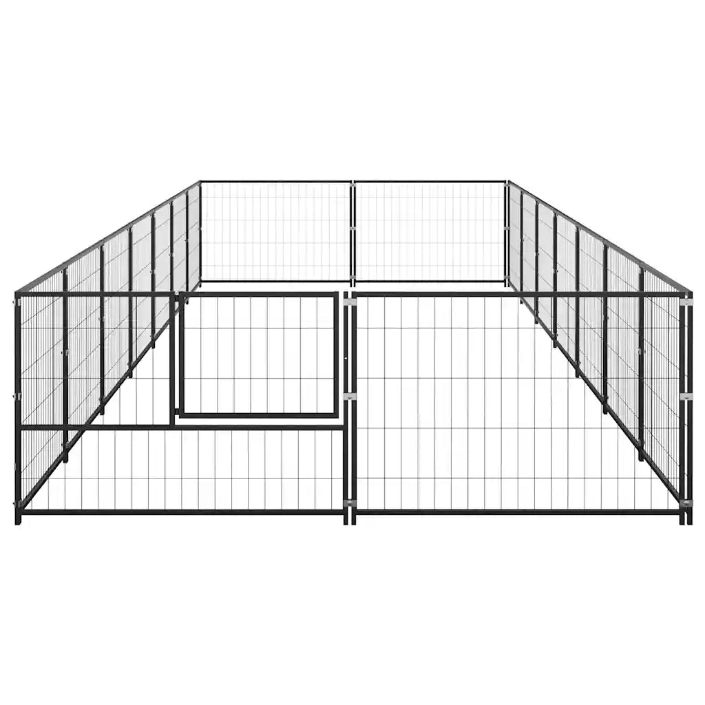 Gabbia per Cani Nera 14 m² in Acciaio 3082114