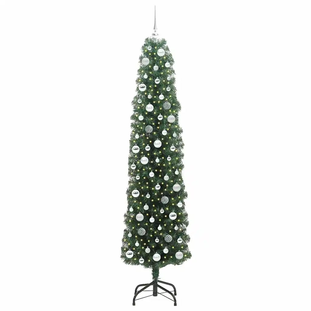 Albero di Natale artificiale con 300 LED Verde 210 cm 3394961