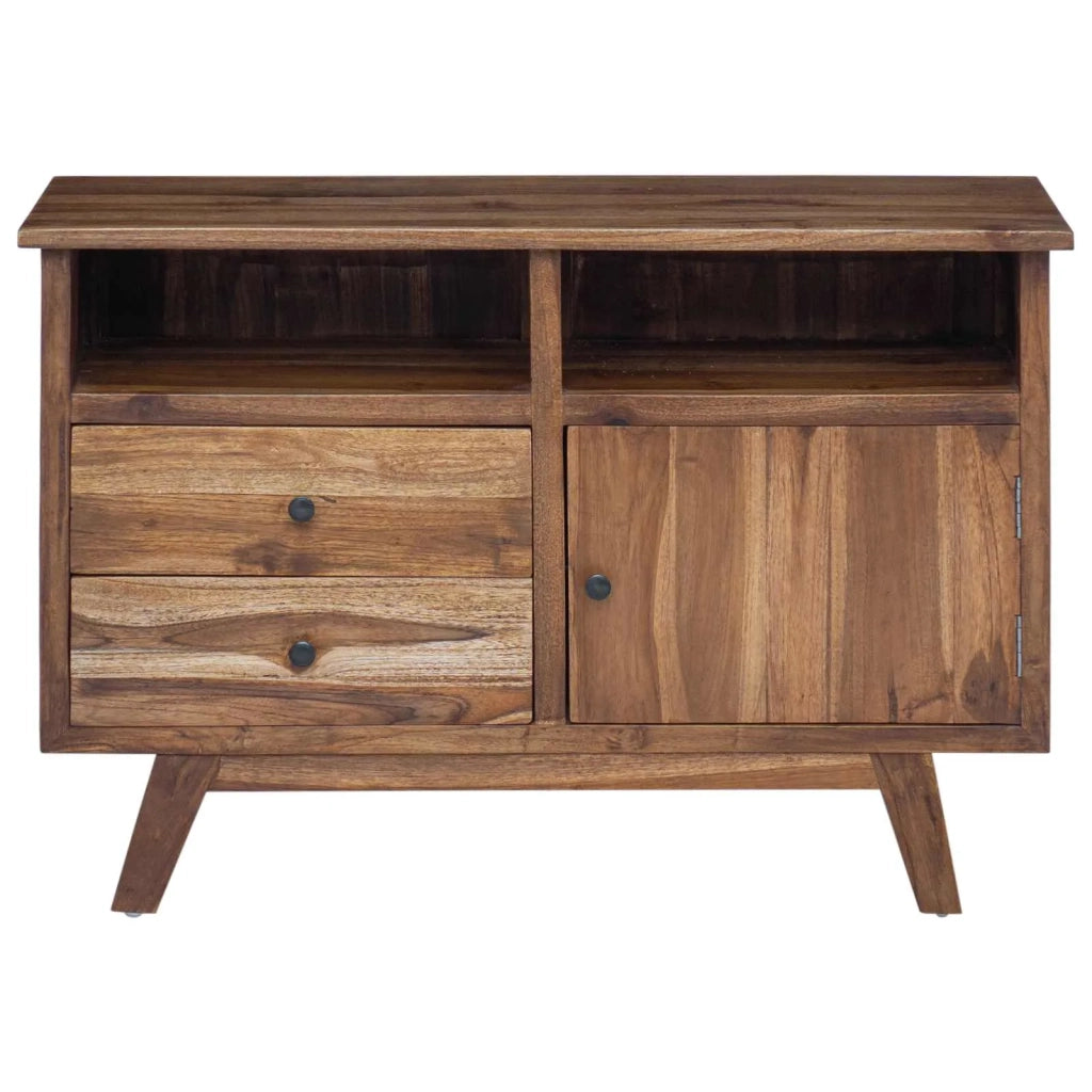 Credenza Naturale 100 x 30 x 68 cm Legno di teak solido 42017956