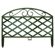 Recinzione Giardino Aiula Modulare in Plastica Ornamento Bordo 5 Pz Verdemax