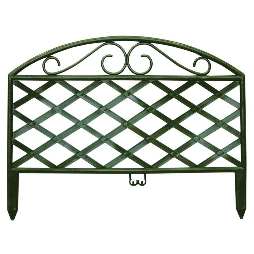 Recinzione Giardino Aiula Modulare in Plastica Ornamento Bordo 5 Pz Verdemax