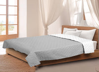 Copriletto AIO FACTORY 160x200 cm Ultrasonic Grigio e Bianco, Fodera Morbida