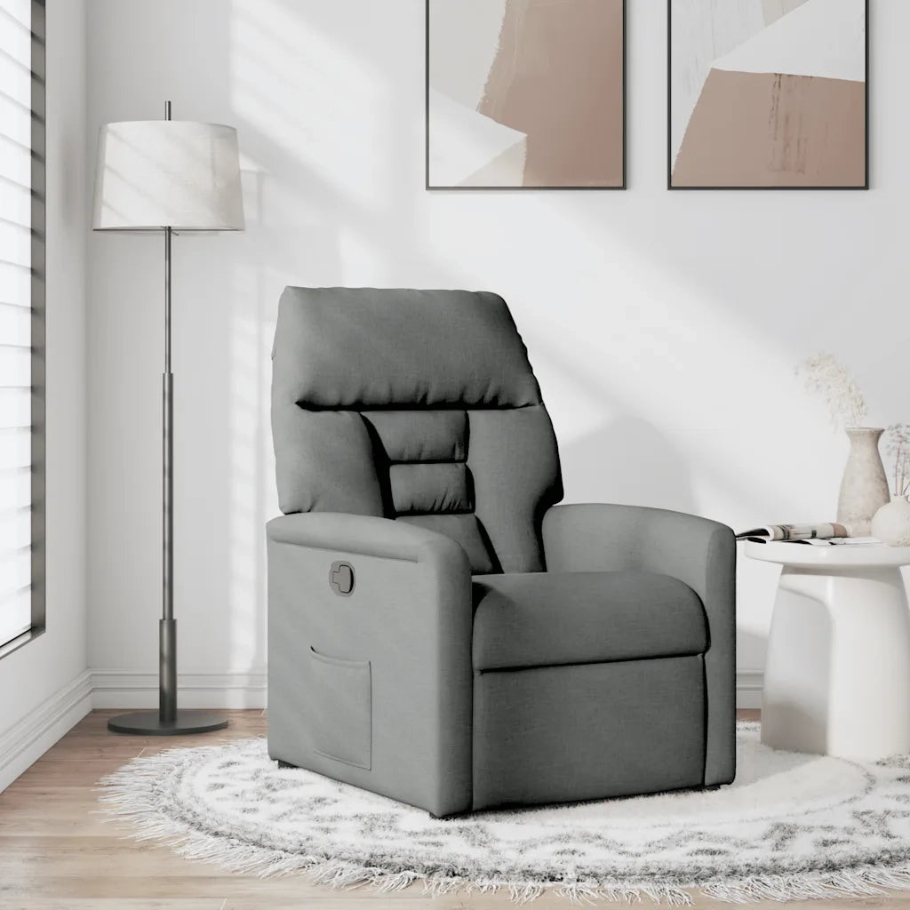 Divano Sedia-Poltrona reclinabile in tessuto grigio scuro 234335
