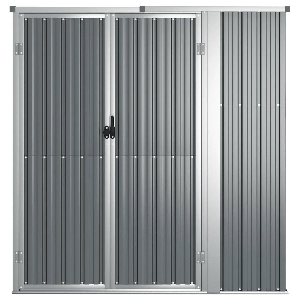 Capanno per Attrezzi Grigio 161x89x161 cm Acciaio Zincato cod mxl 65792