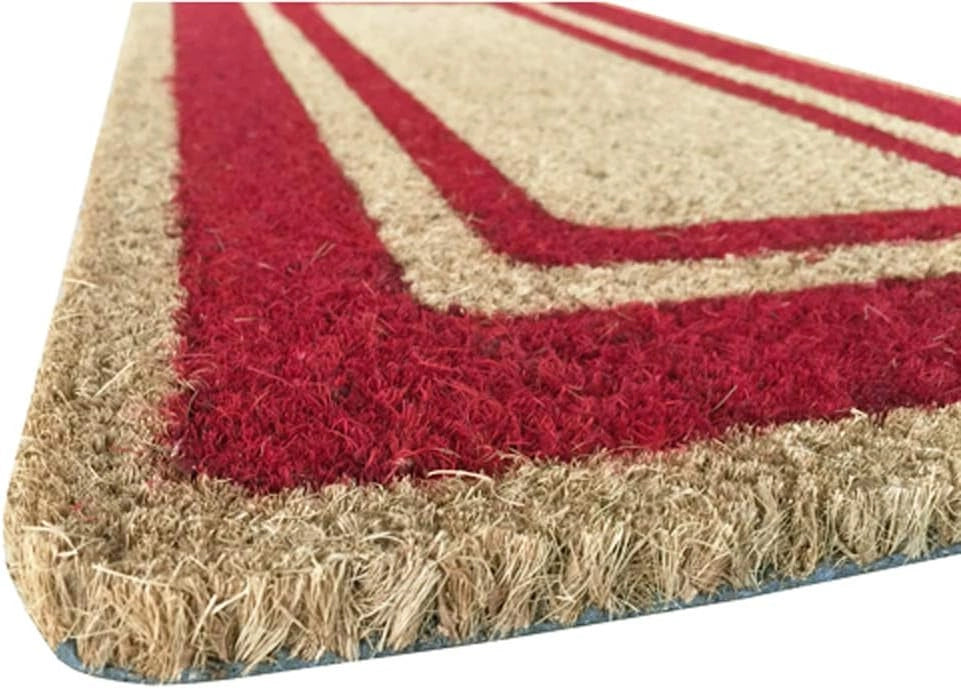 Zerbino Cocco Naturale Esterno Porta Entrata Retro Antiscivolo Raschiafango 50X100 Cm Verde