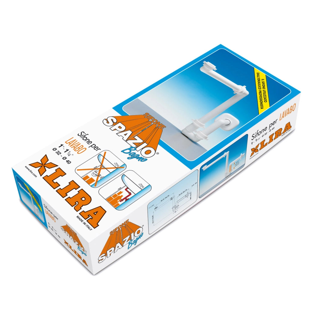 SIFONE SALVASPAZIO PER LAVABO CONSOLLE  11/4 x 32÷40     LIRA