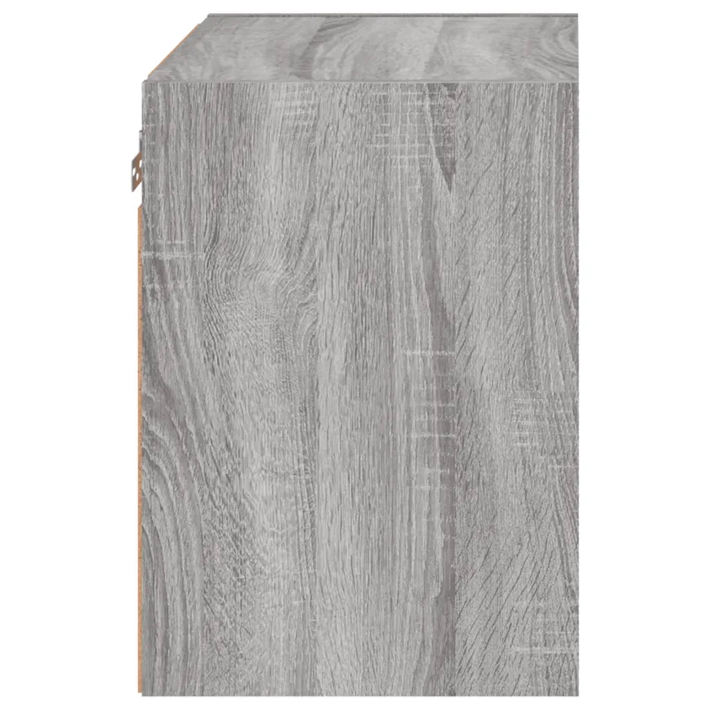 Comodino con Luci LED a Parete-Tavolino da notte Grigio Sonoma 532818