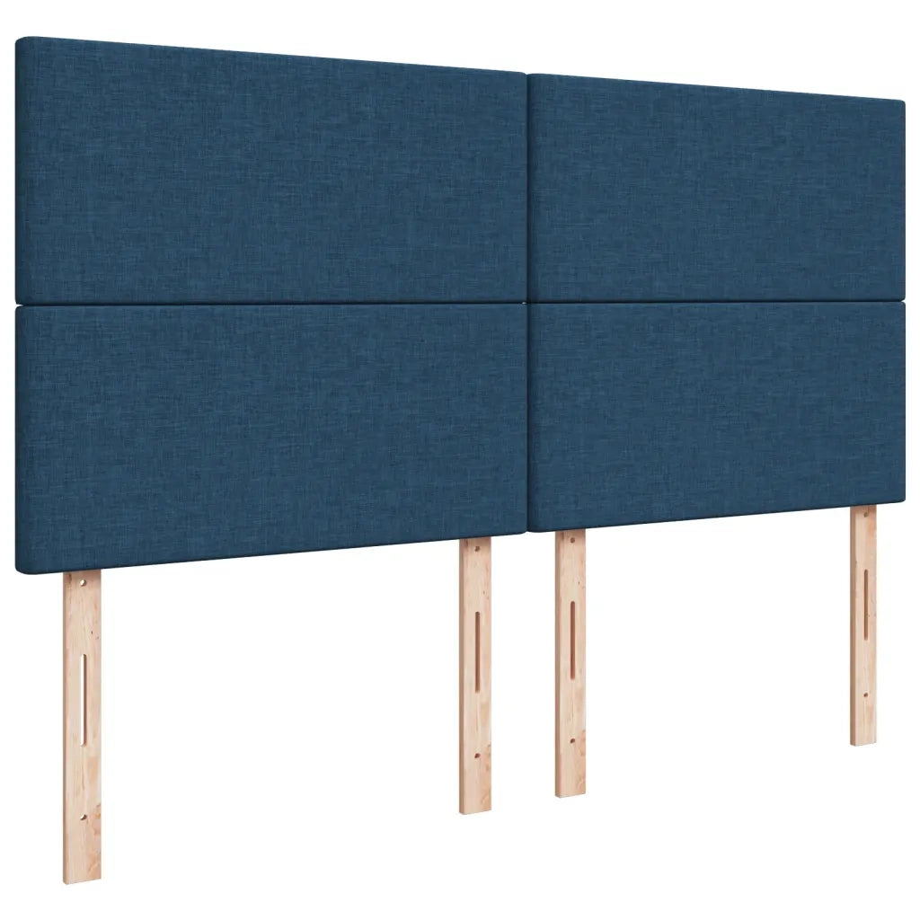 Giroletto a Molle con Materasso Blu 180x200 cm in Tessuto