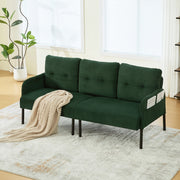 DIVANO 3 posti 171x72x80 cm in corduroy Verde smeraldo