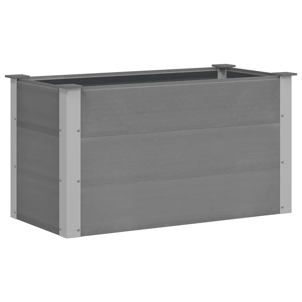 Fioriere | Cassetta per fiori | Letto Rialzato da Giardino in WPC 100x50x54 cm Grigio