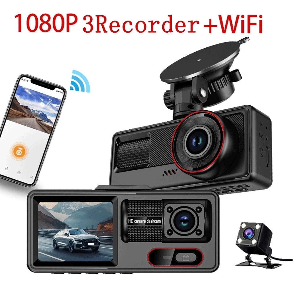 Trade Shop - Dash Cam Wifi Hd 1080p Car Dvr Videoregistratore G-sensor Telecamera Anteriore Interna -