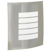 Moderna lampada da parete per esterni resistente alle intemperie per giardino 23 x 9 x 26 cm acciaio inox argento 02_0056515