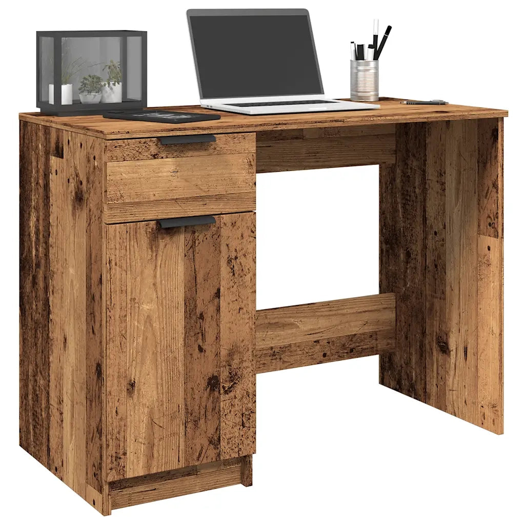 Scrivania | Tavolo da Ufficio Legno Antico 100x50x75 cm in Truciolato