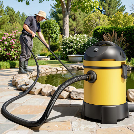 Aspiratore per laghetti/piscine Aspirafango 1400W Funzionamento a secco/umido Svuotamento automatico