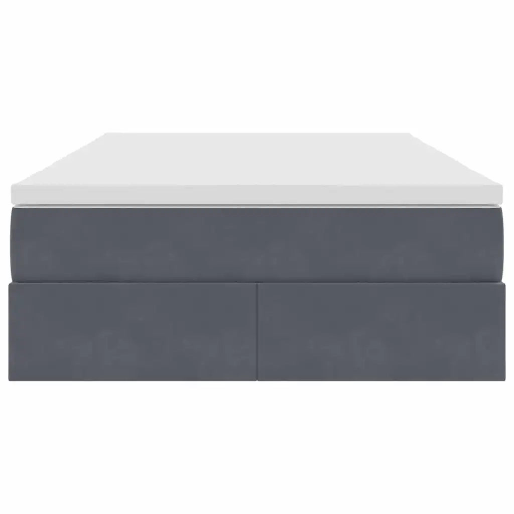 Letto con contenitore e materasso Grigio scuro 120 x 200 cm 3370294