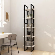 Libreria a 5 Ripiani Bianca 40x30x175 cm in Legno di Pino 3081974