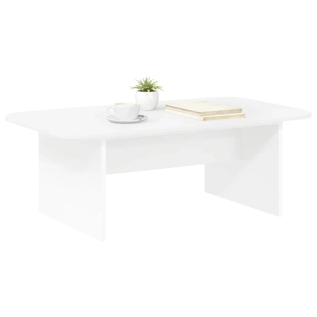 Tavolino da salotto | Tavolino da caff¨¨ | Tavolino da Soggiorno Bianco 93 x 53 x 33 cm Legno multistrato