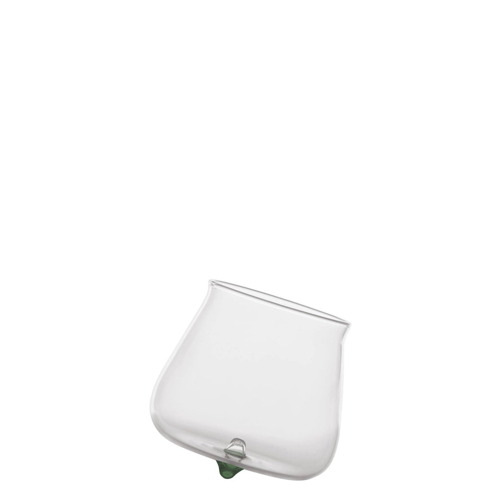 Pirolo Set 6 Bicchieri Tumbler Junior in Vetro Borosilicato Verde - Design a Trottola Ruotante, Eleganti, Resistenti e Lavabili in Lavastoviglie