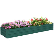 Cassone rialzato da giardino ¨C Xylo ¨C acciaio galvanizzato verde 240x60x30 cm