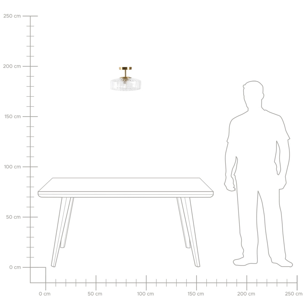 Lampadario Paralume in vetro trasparente Base placcata in ferro dorato Stile moderno e glamour Soggiorno