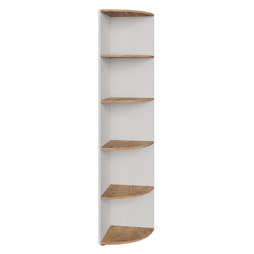 Vicco Scaffale ad angolo Rovere bianco/dorato 40 x 180.6 cm