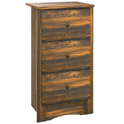 Comodino Rustico con 3 Cassetti in Legno ¨C Zephmum ¨C 40x30x74 cm Marrone
