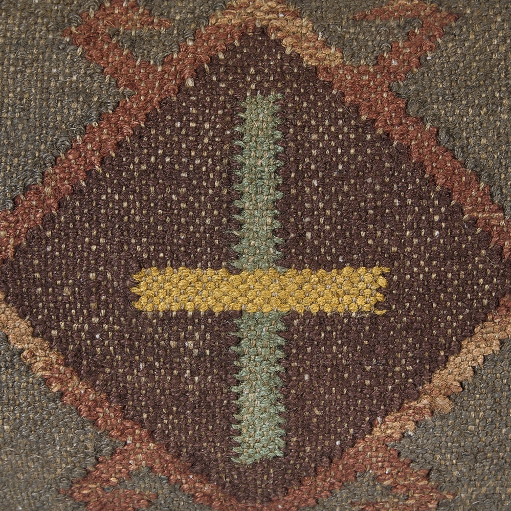 Set di 2 cuscini in iuta multicolore 30 x 50 cm stile orientale etnico kilim camera da letto soggiorno