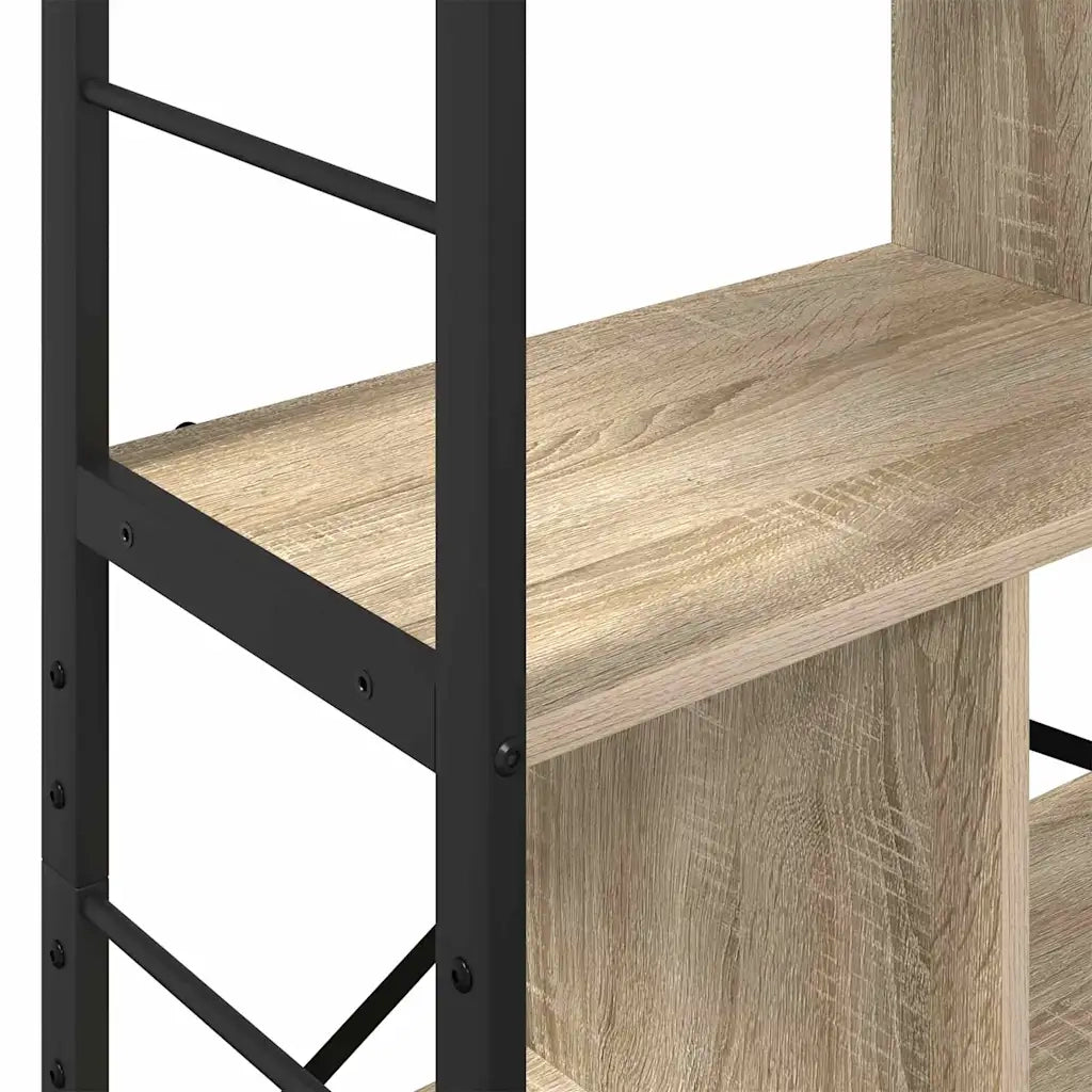 Libreria-Scaffale per Libri-Mobile di Stoccaggio Rovere Sonoma 75 x 30 x 123,5 cm Legno multistrato