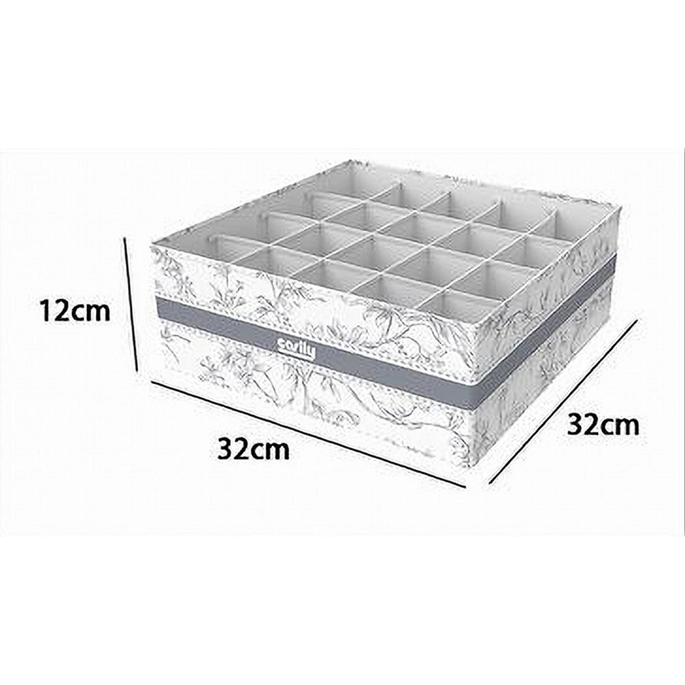 Trade Shop - Organizer Per Armadio 20 Scomparti Scatola Salvaspazio 32x32x12cm Fantasia 87333 -