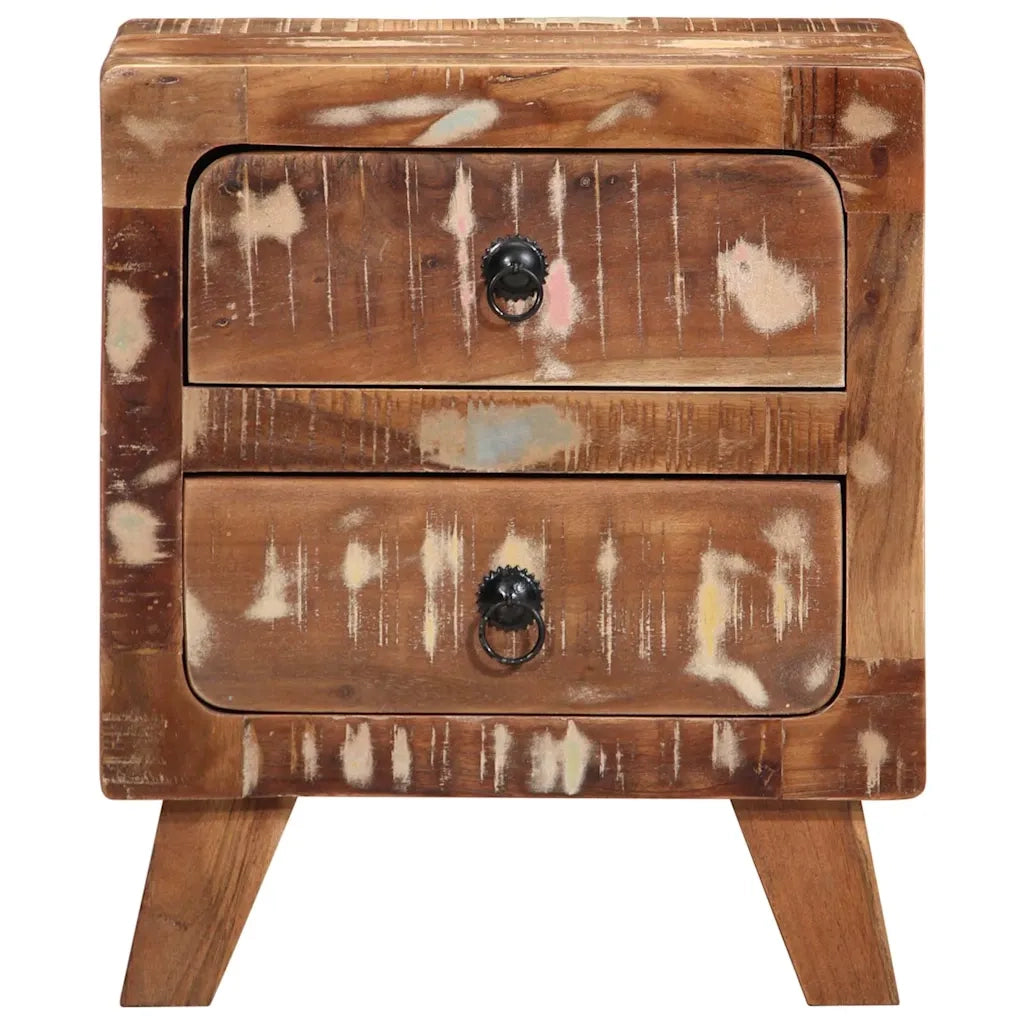 Comodini 2pz-Set di 2 Tavolino da notte 40x32x46 cm in Legno Massello di Recupero 587475