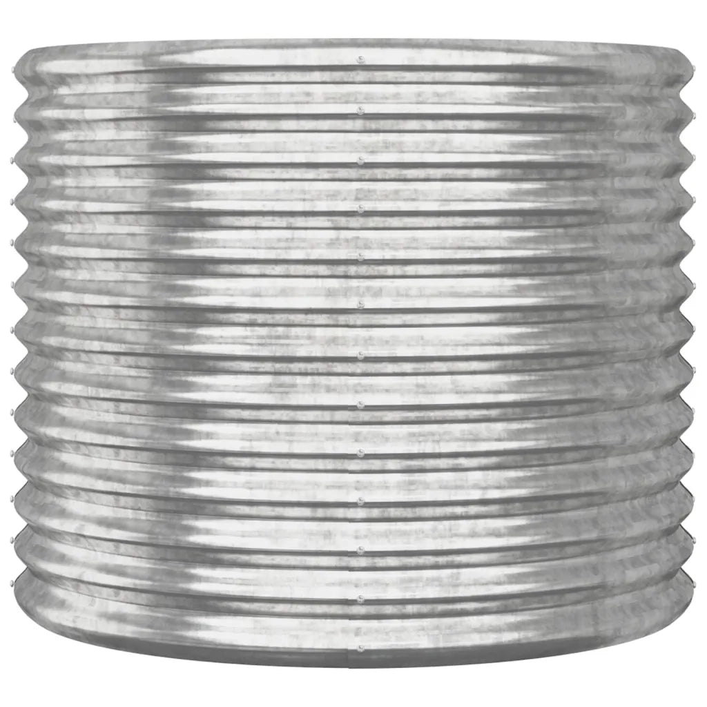 Vaso Giardino Acciaio Zincato 80x80x68 cm Argento 318862
