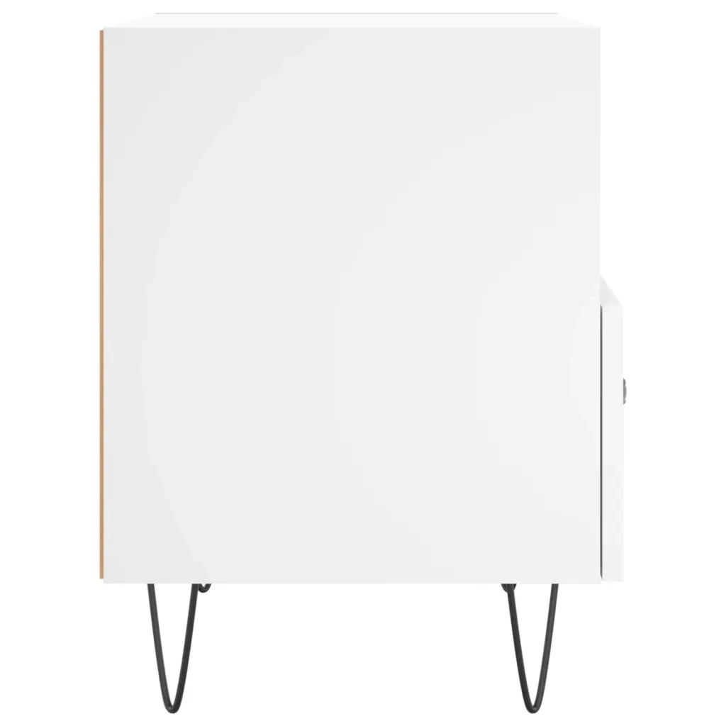 Comodini 2 pz Bianchi 40x35x47,5 cm in Legno Multistrato 827421