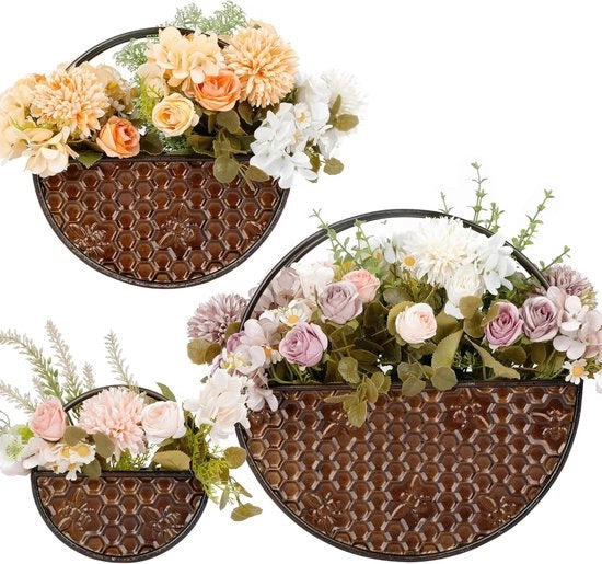 Set di Piantine per Muro Sferico - Bronzo - 3 Pezzi - Adatto per Interno ed Esterno