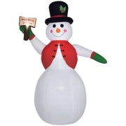 Pupazzo di Neve Gonfiabile Gigante 242cm con Luci a LED, Decorazione Natalizia per Esterno Impermeabile