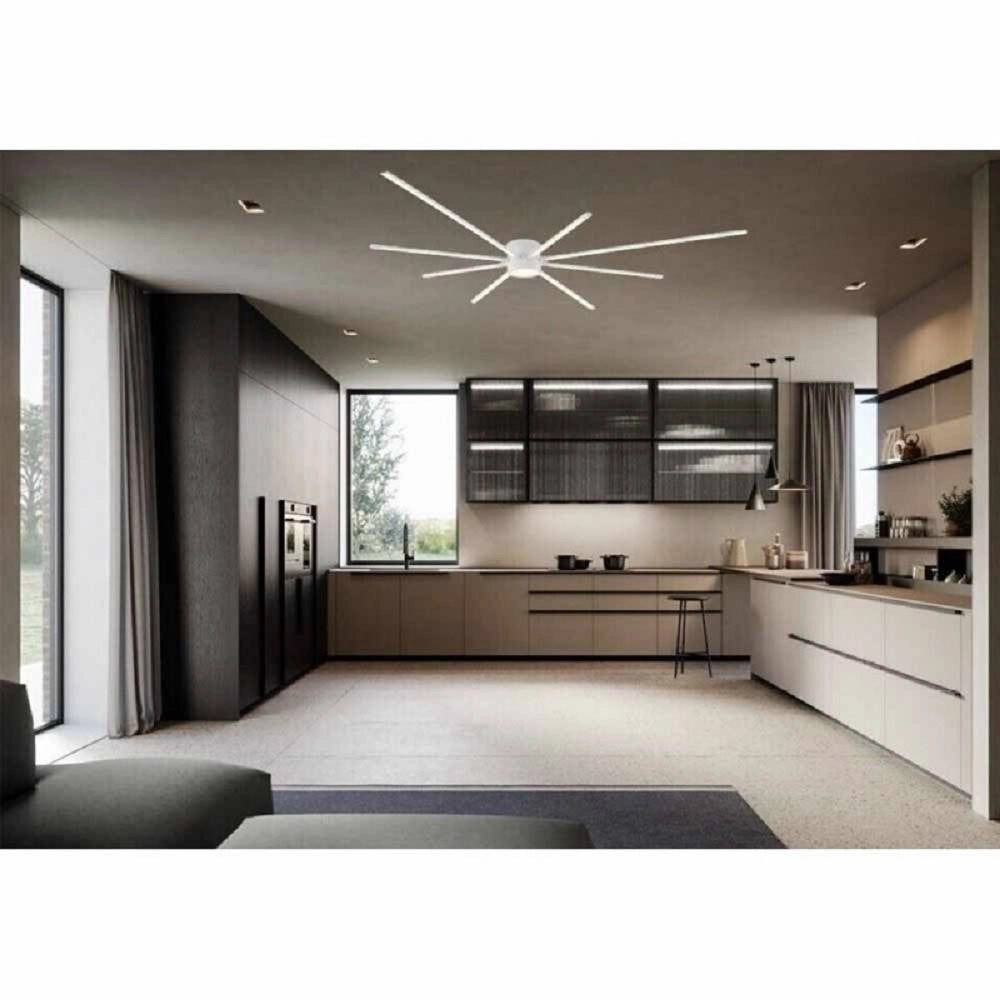 Trade Shop - Lampadario Soffitto Led 43w Plafoniera Moderna Bianco Luce 6500k 3000k 4000k Pn-27b -