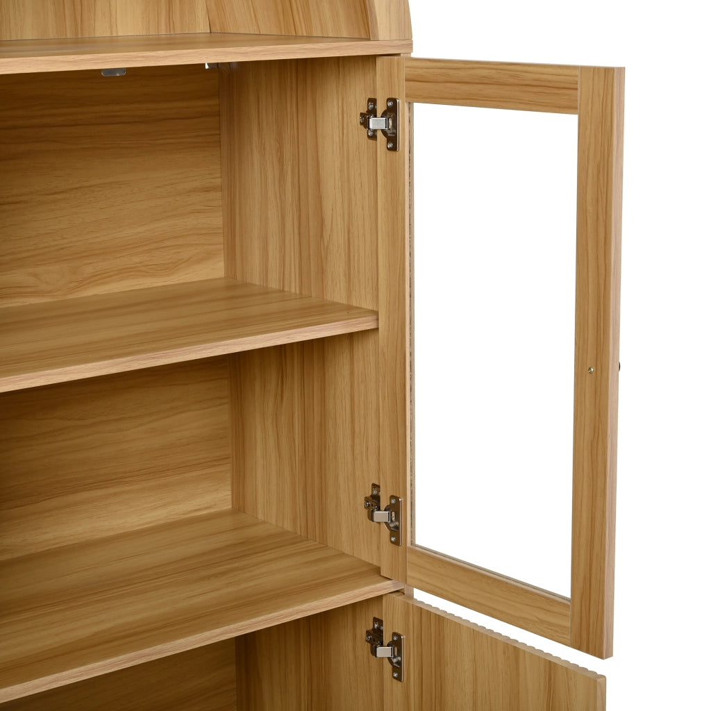 Credenza con Vetrina e Ante ¨C Xylo ¨C Bianco, Legno, Design Moderno