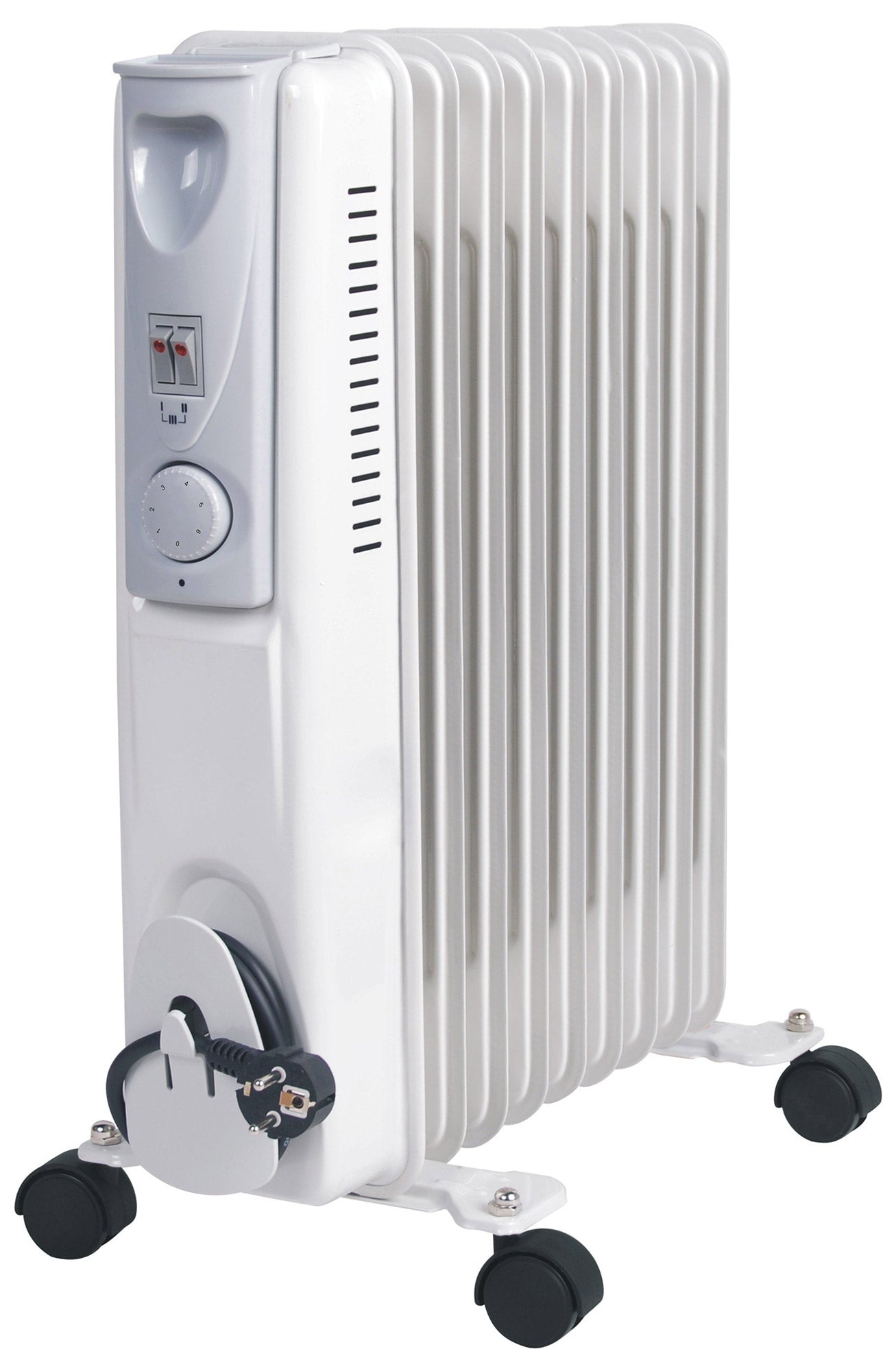 Stufa Termosifone ad Olio 2000W 9 Elementi Beker Bianca