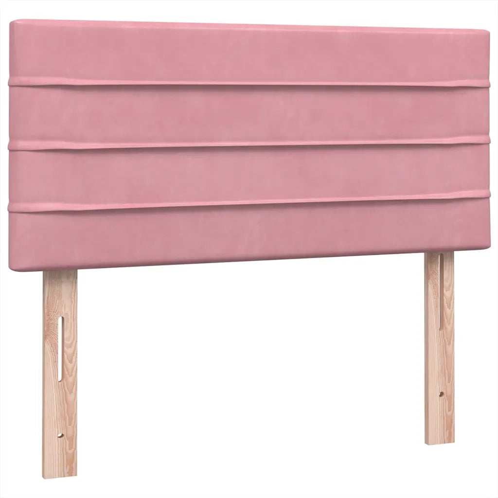 Giroletto a Molle con Materasso Rosa 90x210 cm Velluto