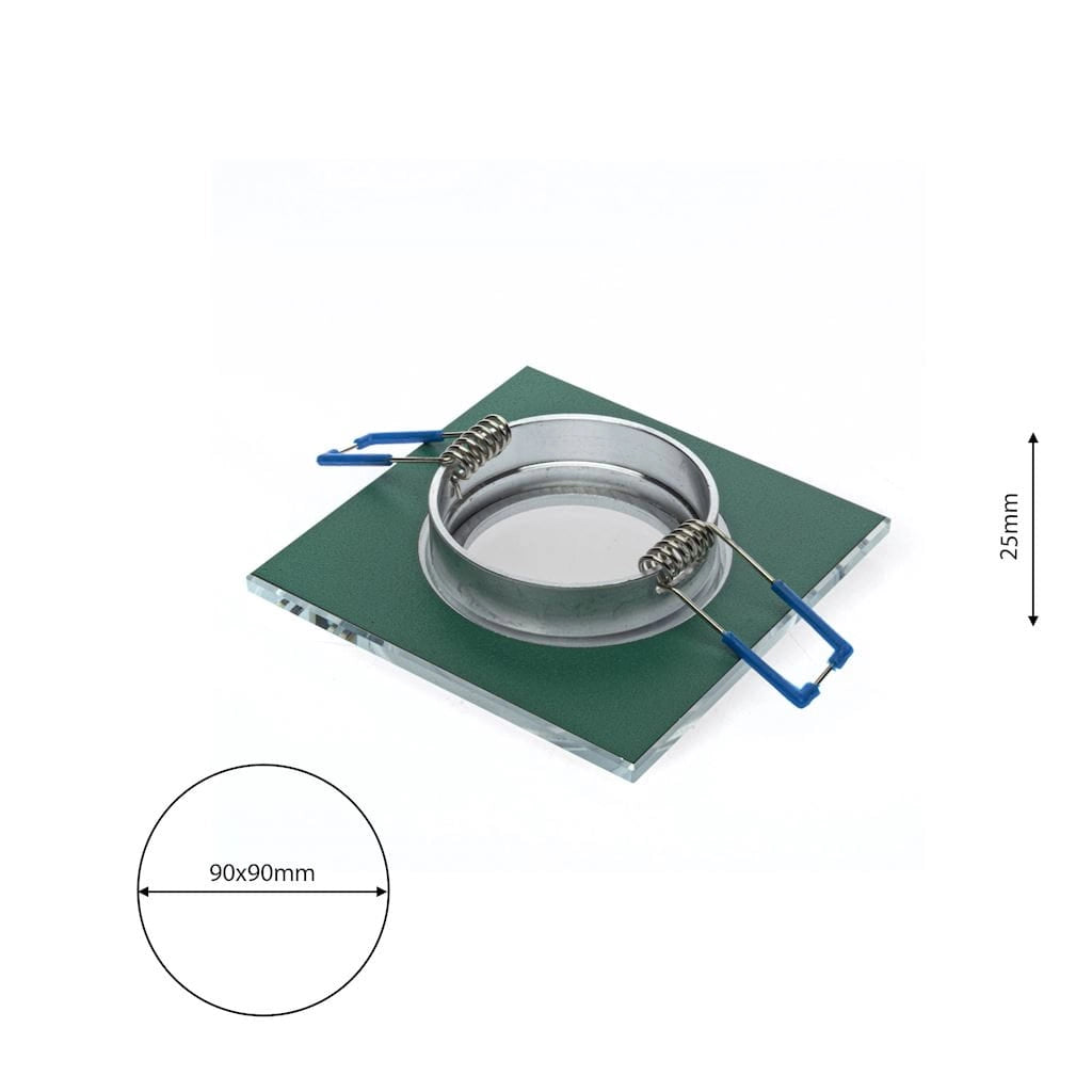 Faretto incasso quadrato vetro cromo GU10 35W Eko-Light