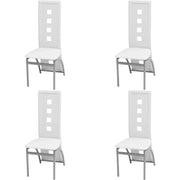 Sedie da Pranzo 4 pz Bianche in Similpelle cod mxl 31526
