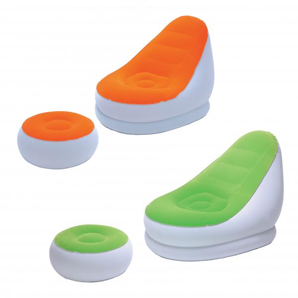 BW:POLTRONA GONFIABILE COMFORT CM.122X94X81 C/POGGIAPIEDI 75