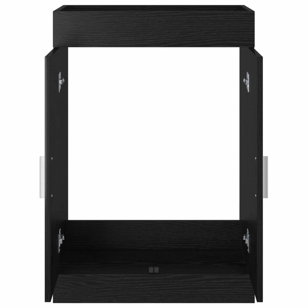 Mobiletto da Bagno Sotto Lavabo Rovere Nero 78,5 x 37,5 x 81 cm 890689
