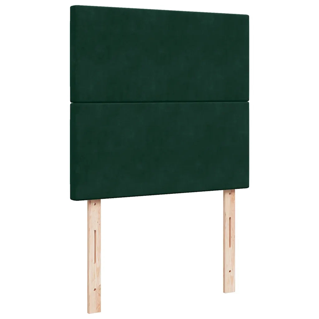 Giroletto a Molle con Materasso Verde Scuro 90x200 cm Velluto 3292235