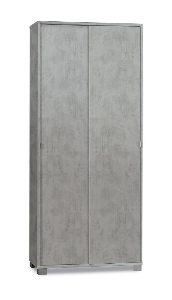 Armadio 2 Ante Scorrevoli 82x190x42 cm Cemento