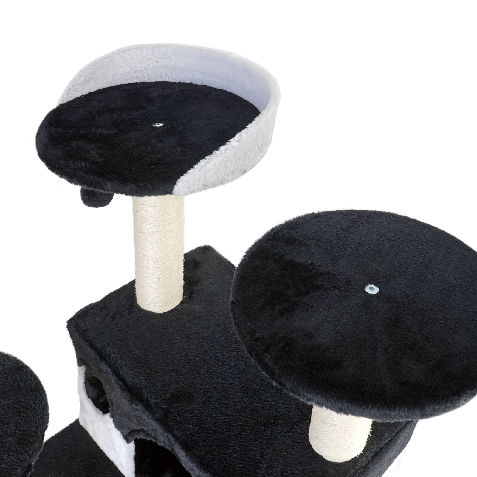 Albero tiragraffi per gatti bianco/nero 130cm Albero per arrampicarsi Tiragraffi Gatto